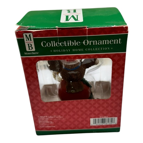 Merry Brite Holiday Home Collection Ornament by CVS #1 Teqcher 2005 Owl On Apple - Picture 6 of 6